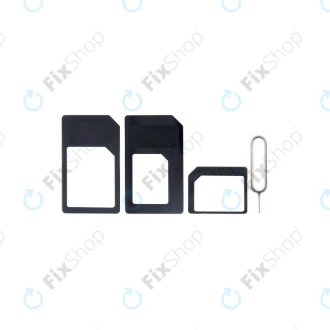 Adattatore SIM 3 in 1 NanoSIM, MicroSIM, MiniSIM con estrattore per carrello SIM