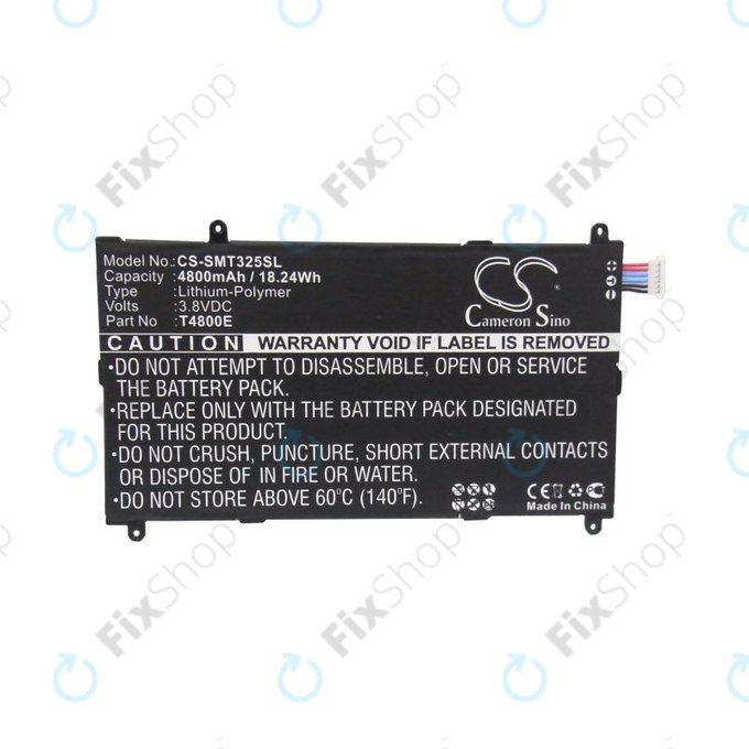 Batteria per Samsung Galaxy Tab Pro 8.4", T4800E, Li-Pol, 3.8V, 4800mAh, HQ