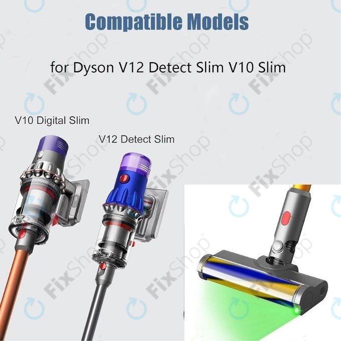 Spazzola pavimenti con luce LED Green per Dyson V12