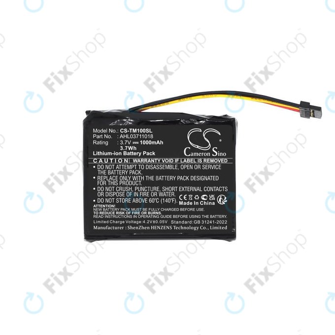 Batteria per TomTom GO 1000 Live, 1005, 2050, AHL03711018, Li-Ion, 1000mAh, 3.7V, HQ