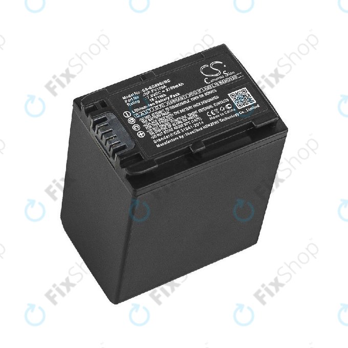 Batteria per Sony FDR-AX, HDR-CX, HDR-CX HDR-PJ, NEX-VG30, NP-FV100A, Li-Ion, 2700mAh, 7.3V, HQ