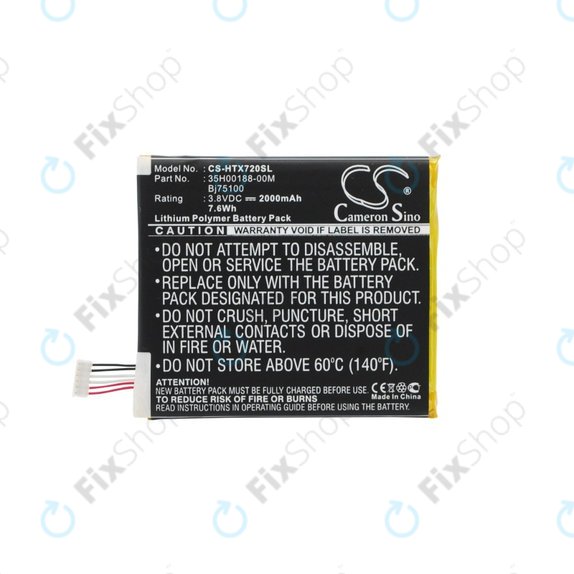 Batteria per HTC EVO One, 2000mAh, Li-Pol, 3.8 V, BJ75100, HQ