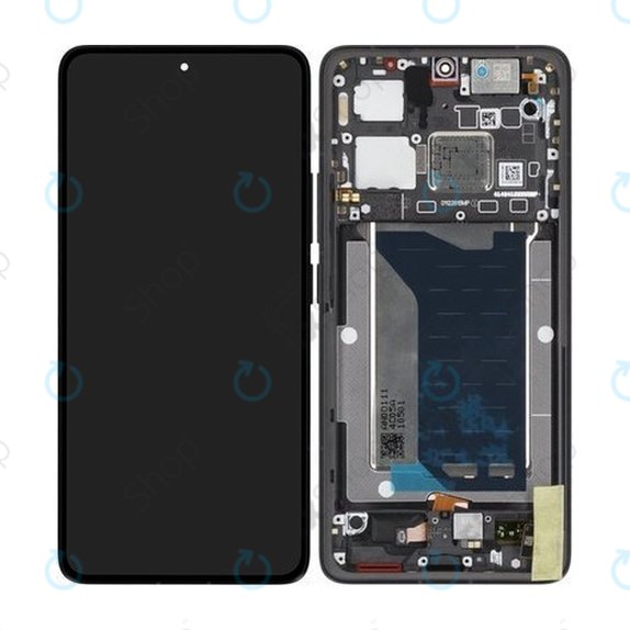 Schermo per Xiaomi Poco F7 Ultra 5G, Black, Vetro touch con cornice, 5600150O11U00, Genuine Service Pack
