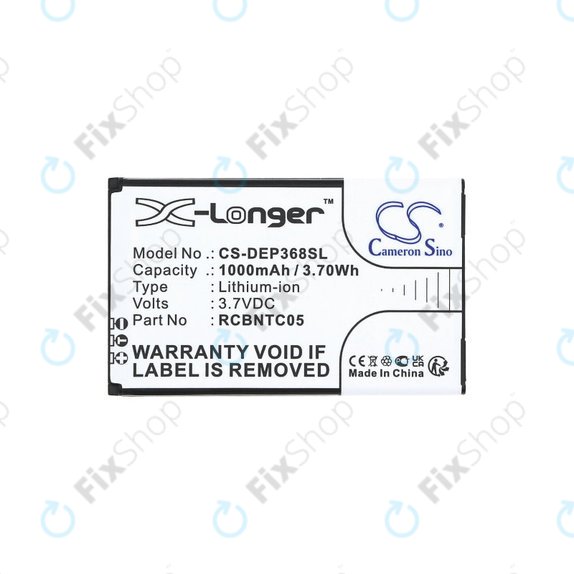 Batteria per Doro Primo 368, RCBNTC05, Li-Ion, 3.7V, 1000mAh, HQ