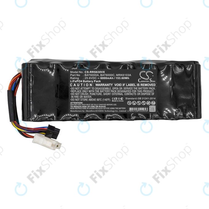 Batteria per Robomow, Wolf Garten, Cub Cadet, MRK6103A, LiFePO4, 6000mAh, 25.6V, HQ