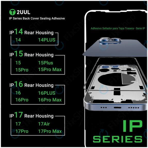 Adesivo sigillante vetro posteriore per iPhone 16, 2UUL BA16, (5 pz)