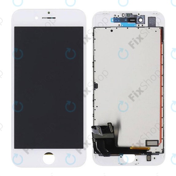 Schermo per iPhone 7, White, Vetro touch con cornice