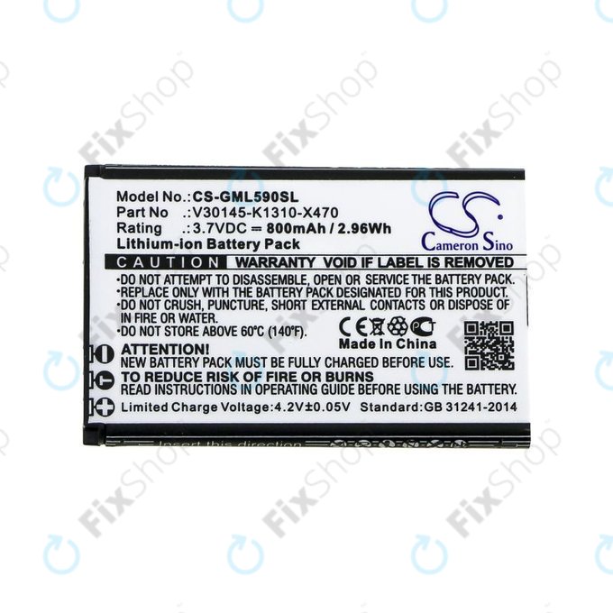 Batteria per Saiet Lumina, Ready, Single, Brondi Amico Favoloso, Gigaset GI390, 590, V30145-K1310-X470, Li-Ion, 3.7V, 800mAh, HQ