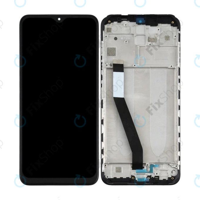 Schermo per Xiaomi Redmi 9, Black, Vetro touch con cornice