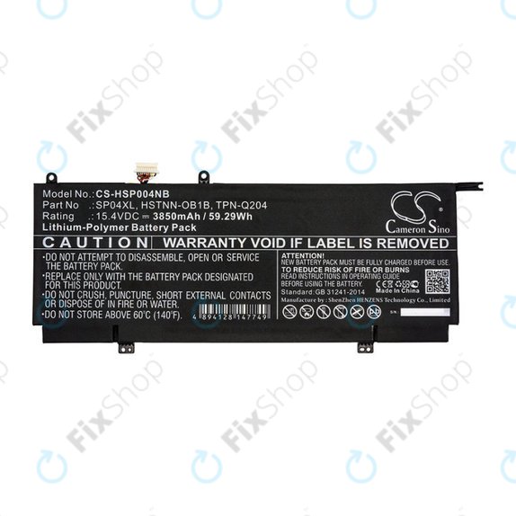 Batteria per HP Spectre X360 13, HSTNN-OB1B, Li-Pol, 3850mAh, 15.4V, HQ