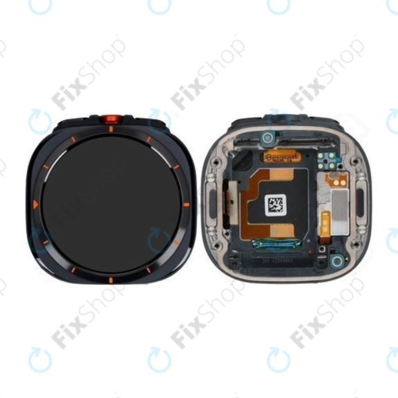 Schermo per Samsung Galaxy Watch Ultra (LTE) SM-L705U, Dark Grey, Vetro touch con cornice, GH82-35194A, Genuine Service Pack