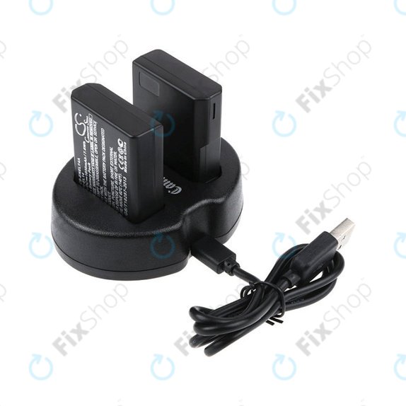 Batteria per Nikon Coolpix P7000, P7700, D3100, D3200, D5100, 1030mAh, Li-Ion, 7.4V, EN-EL14, 2pz con caricabatterie, HQ