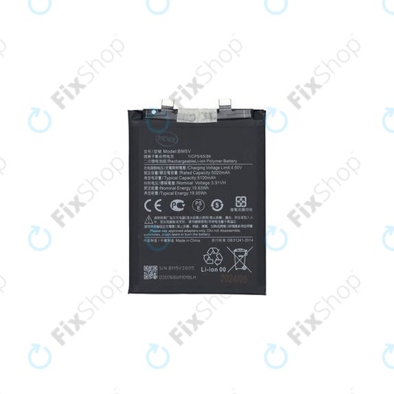 Batteria per Xiaomi Redmi Note 13 Pro 5G 2312DRA50C, BM5V, 1330102000118B, 5100mAh, Genuine Service Pack
