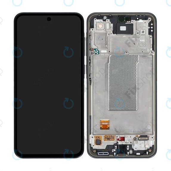 Schermo per Samsung A36 A366E, Awesome Black, Vetro touch con cornice, GH82-36841A, Genuine Service Pack