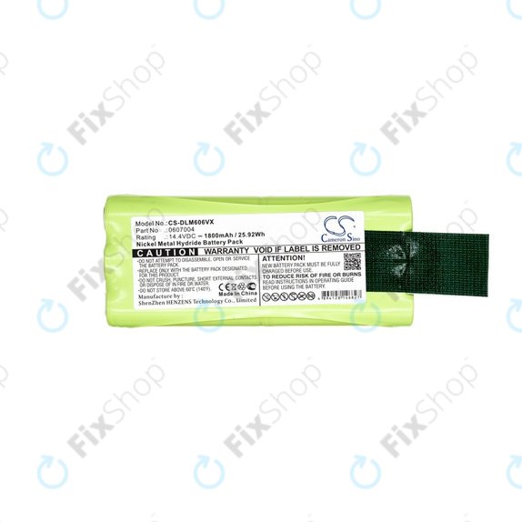 Batteria per Dirt Devil Libero M606, M606-1, M606-2, M606-3, M606-4, M607, M612, 0607004, 0612014, Ni-MH, 1800mAh, 14.4V, HQ