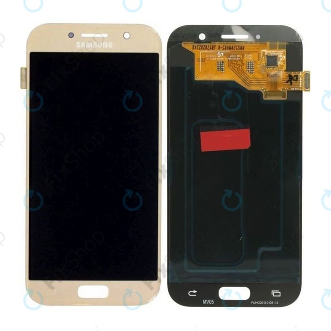Schermo per Samsung A5 A520F (2017), Gold Sand, Vetro touch senza cornice, GH97-19733B, GH97-20135B, Genuine Service Pack