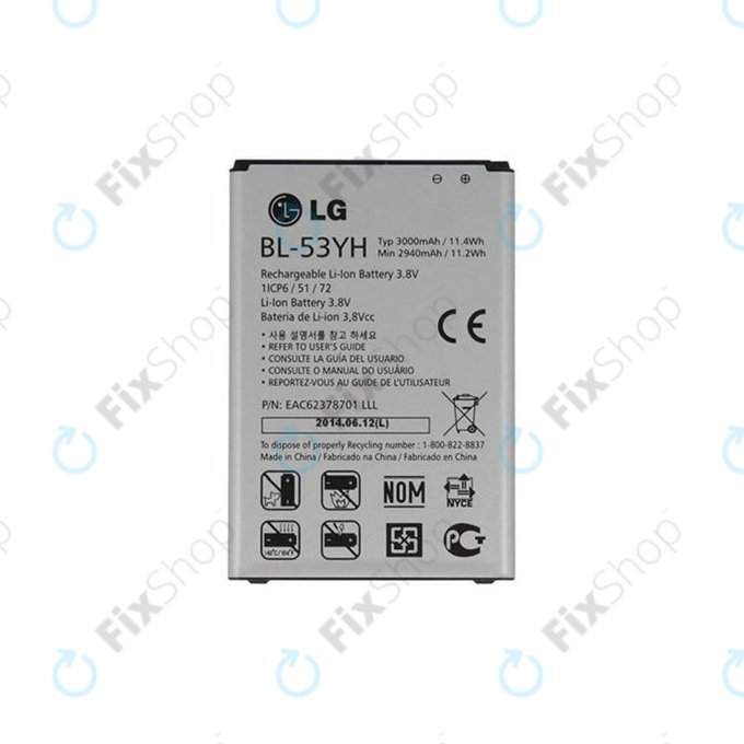 Batteria per LG G3 D855, BL-53YH, 3000mAh