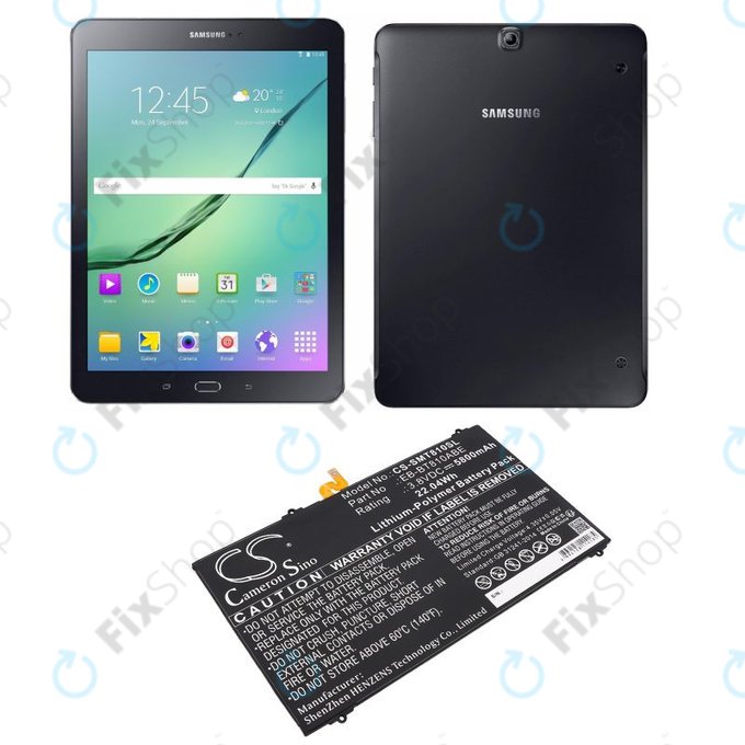 Batteria per Samsung Galaxy Tab S2, EB-BT810ABE, Li-Pol, 3.8V, 5800mAh, HQ