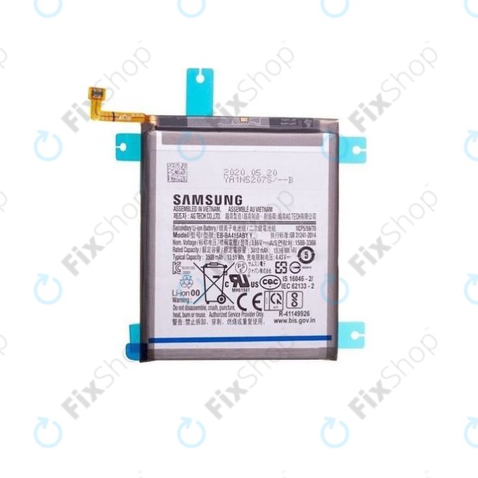 Batteria per Samsung A41 A415F, EB-BA415ABY, GH82-22861A, 3500mAh, Genuine Service Pack