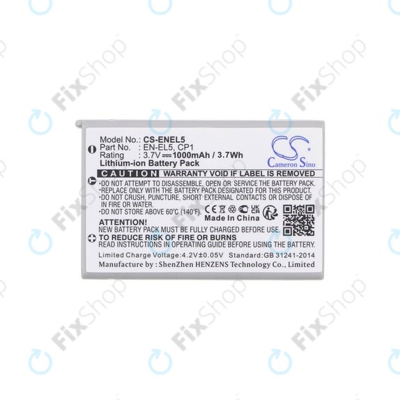 Batteria per Nikon Coolpix, Coolpix AW, Coolpix P, Coolpix S, KlickTel Navigator K5, EN-EL5, Li-Ion, 1000mAh, HQ