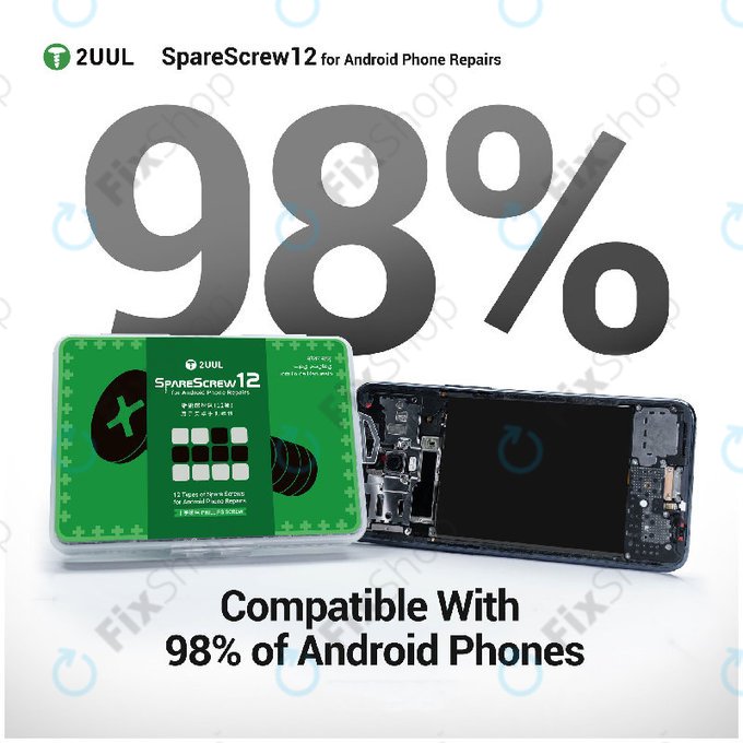 Set viti Phillips per riparazione Android 1200 pz/confezione, 2UUL SC12