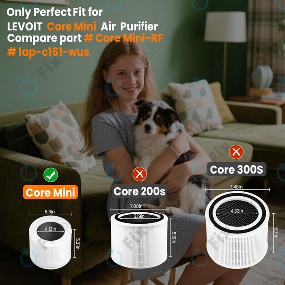 Filtro HEPA 3 in 1 per Levoit Core Mini (Activated carbon) (2 pezzi)