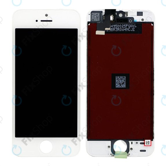 Schermo per iPhone 5S, SE, White, Vetro touch con cornice