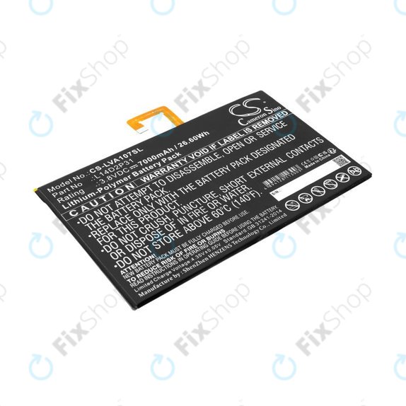 Batteria per Lenovo Tab 2, Lenovo Tab 4, Lenovo TB2, L14D2P31, Li-Pol, 3.8V, 7000mAh, HQ