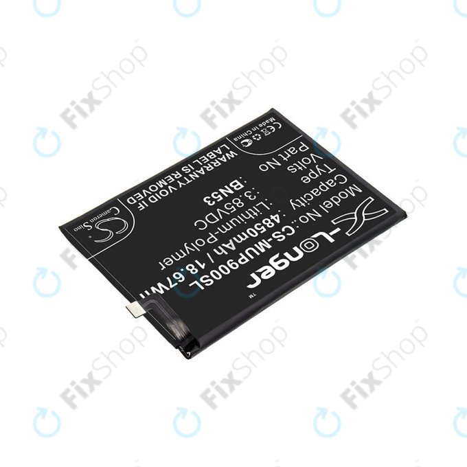 Batteria per Xiaomi Redmi Note 9 Pro, 4850mAh, Li-Pol, 3.85 V, BN53, HQ