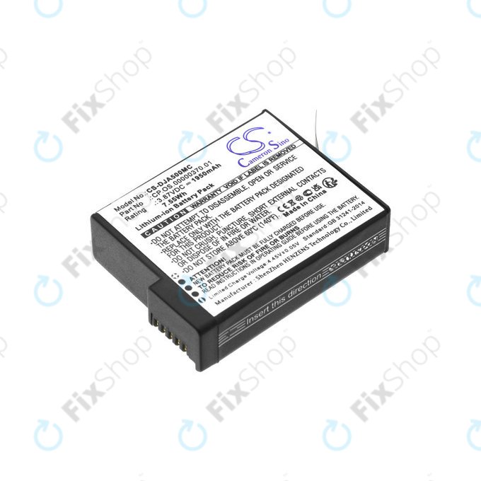 Batteria per DJI Osmo Action 5, CP.OS.00000370.01, Li-Ion, 1950mAh, 3.87V, HQ