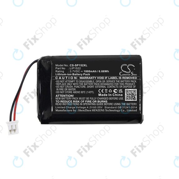 Batteria per Sony Dualshock 4 Wireless Controller, LIP1522, Li-Ion, 1800mAh, 3.7V, HQ