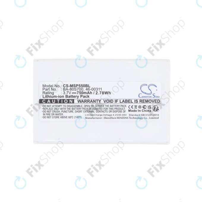 Batteria per Cipherlab 8300-L, Metrologic MK5502, BA-80S700, Li-Ion, 750mAh, 3.7V, HQ