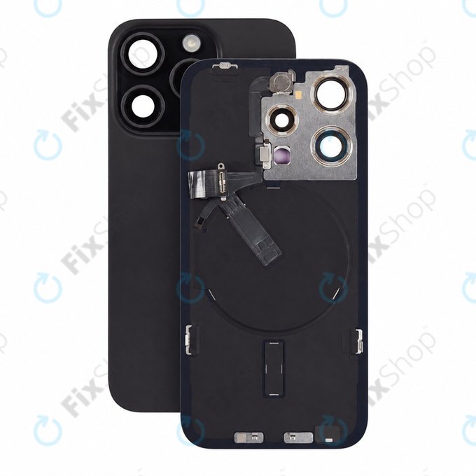 Vetro scocca posteriore per iPhone 15 Pro, Black Titanium, Pulled A