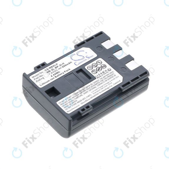 Batteria per Canon EOS 350D, 400D, PowerShot S30, S60, S80, NB-2LH, Li-Ion, 600mAh, 7.4V, HQ