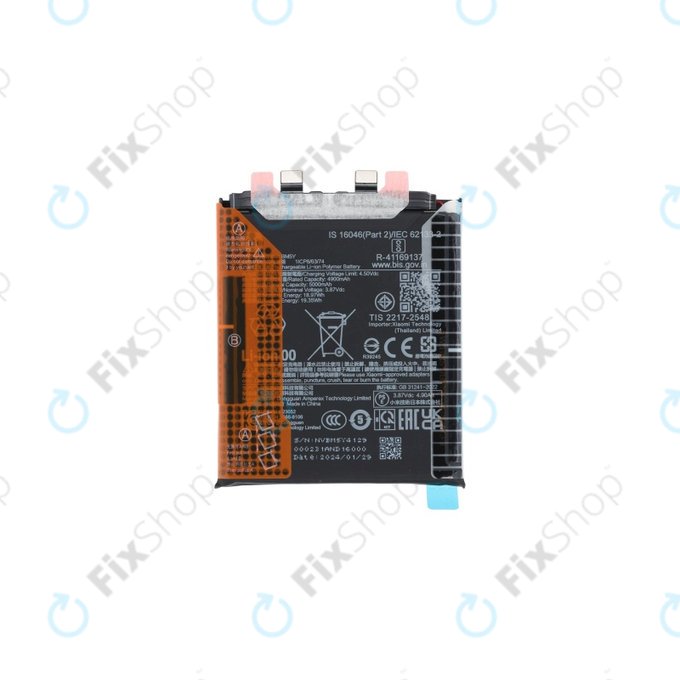 Batteria per Xiaomi 14 Ultra, BM5Y, 1330102000123B, 5000mAh, Genuine Service Pack
