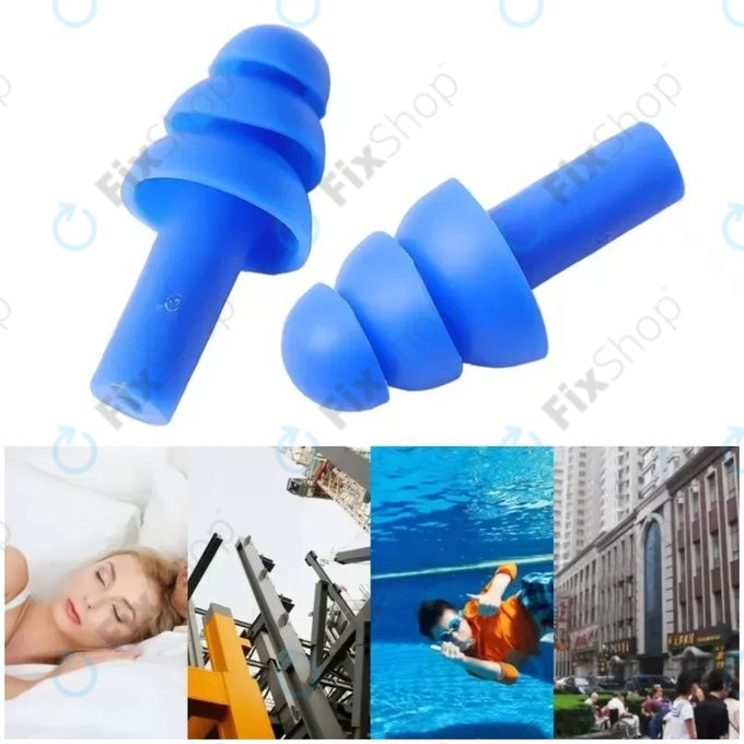 Tappi auricolari morbidi in silicone, Blue, paio