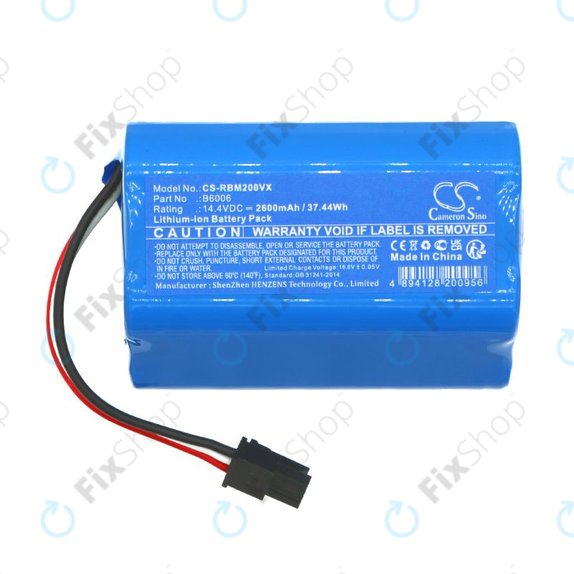 Batteria per Robzone Moppy 2.0, B6006, Li-Ion, 2600mAh, 14.4V, HQ