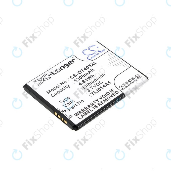Batteria per Alcatel OneTouch Evolve, TLi014A1, Li-Ion, 3.7V, 1300mAh, HQ
