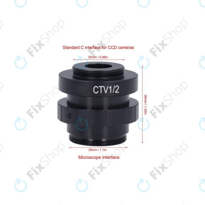 Adattatore CTV 1/2" C-Mount per microscopio