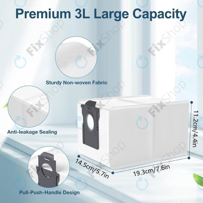 Sacchetto per aspirapolvere, 2 pz. per Xiaomi Dreame X40 Ultra, X50 Ultra, L40s Pro Ultra, L40 Ultra, L10s Ultra Gen2, Mova E30 Ultra, Mova V50 Ultra, P60
