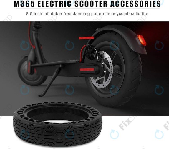 Pneumatico tubeless pieno resistente Tipo 2 per Xiaomi Mi Electric Scooter 1S, 2, M365, Essential, Pro, Pro 2, Black