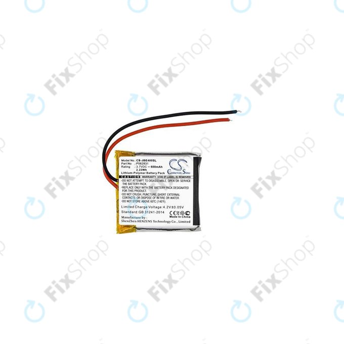 Batteria per JBL Synchros S400BT, Tune 500BT, 600BT, P062831, 600mAh, HQ