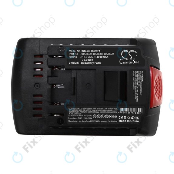 Batteria per Bosch 17618, Gsb 18, BAT620, Li-Ion, 4000mAh, 18V, HQ
