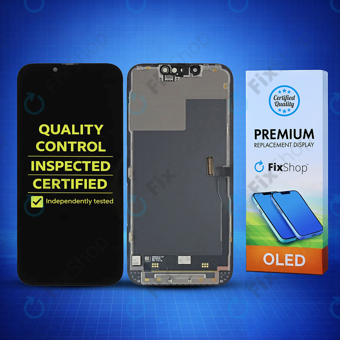Schermo Hard OLED per iPhone 13 Pro, Vetro touch con cornice, FixPremium