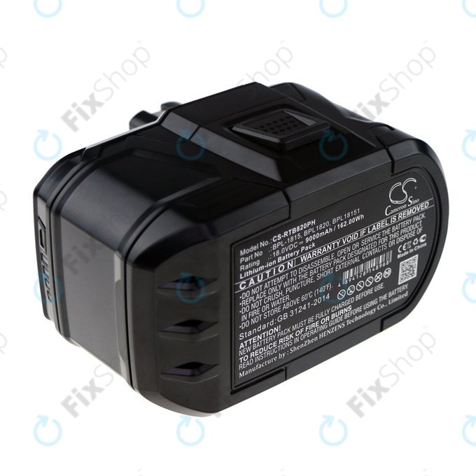 Batteria per Ryobi BID1821, CCC, CTR-180l, P200, P600, P730, BPL-1815, Li-Ion, 9000mAh, 18V, HQ