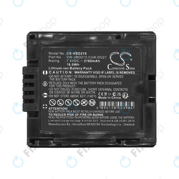 Batteria per Panasonic NV, PV, VDR, Hitachi DZ, BZ-BP14S, Li-Ion, 2160mAh, 7.4V, HQ