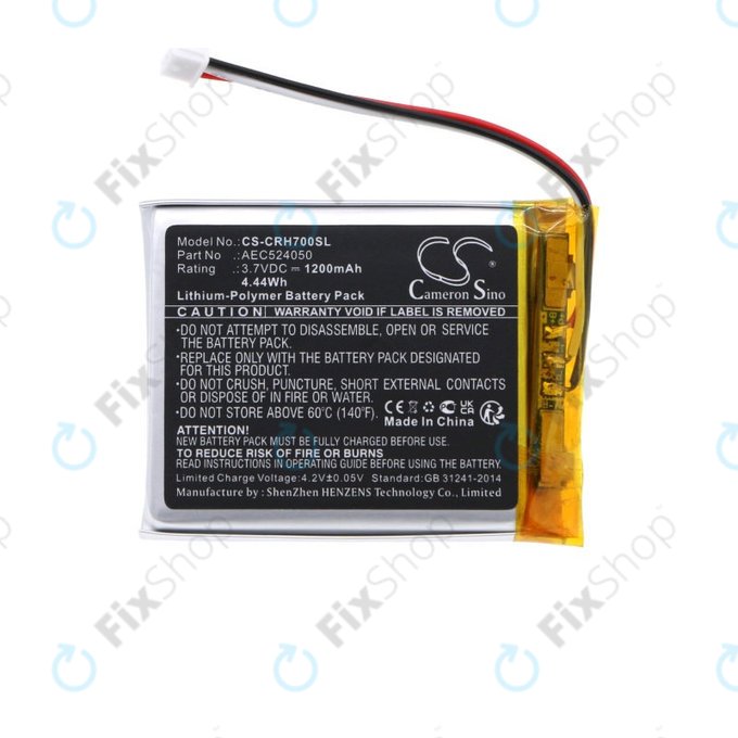 Batteria per Corsair HS75 XB, HS70 SE Void Pro RGB, HS70SE, AEC524050, Li-Pol, 3.7V, 1200mAh, HQ