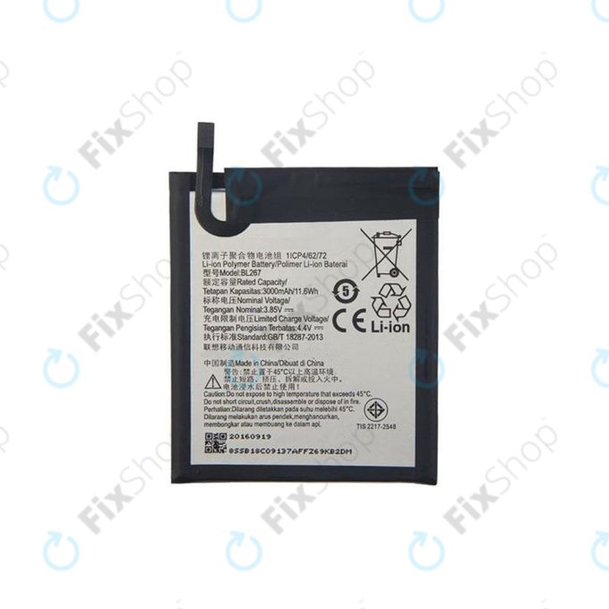 Batteria per Lenovo K6 K33a48, BL267, 3000mAh