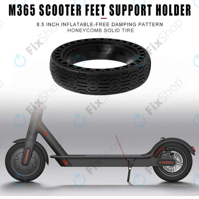 Pneumatico tubeless pieno resistente Tipo 2 per Xiaomi Mi Electric Scooter 1S, 2, M365, Essential, Pro, Pro 2, Black