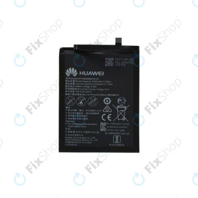 Batteria per Huawei Mate 10 Lite, Honor 7X, Nova 2 Plus, P Smart Plus (Nova 3i), P30 Lite, P30 Lite 2020, HB356687ECW, 24022598, 24022698, 24022872, 3240mAh, Genuine Service Pack